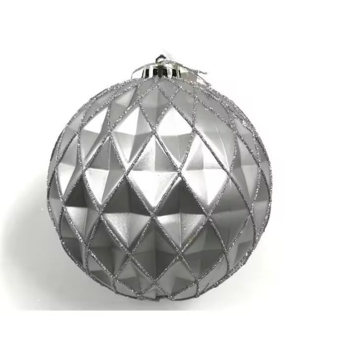 Gerimport Bola Navidad Abbis Plateada 15 Cm - Decoración Navideña - 1