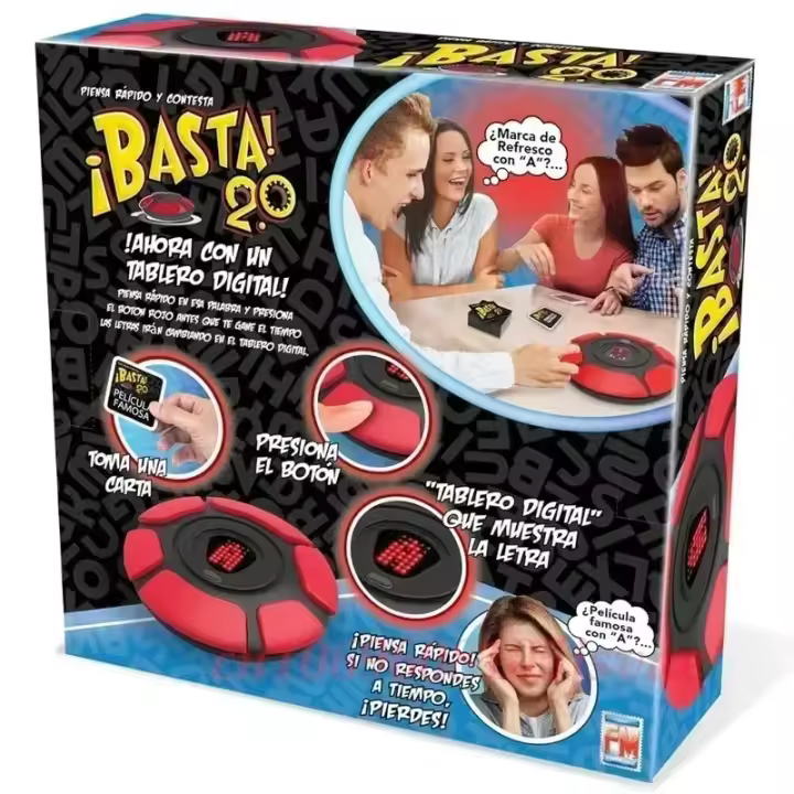 Nuevo Juego De Tablero Basta 2.0 Juego De Viaje Con Pantalla Digital Para Pensar Rápido Juego De Palabras Español-Inglés Juego Para Todas Las Edades - 1