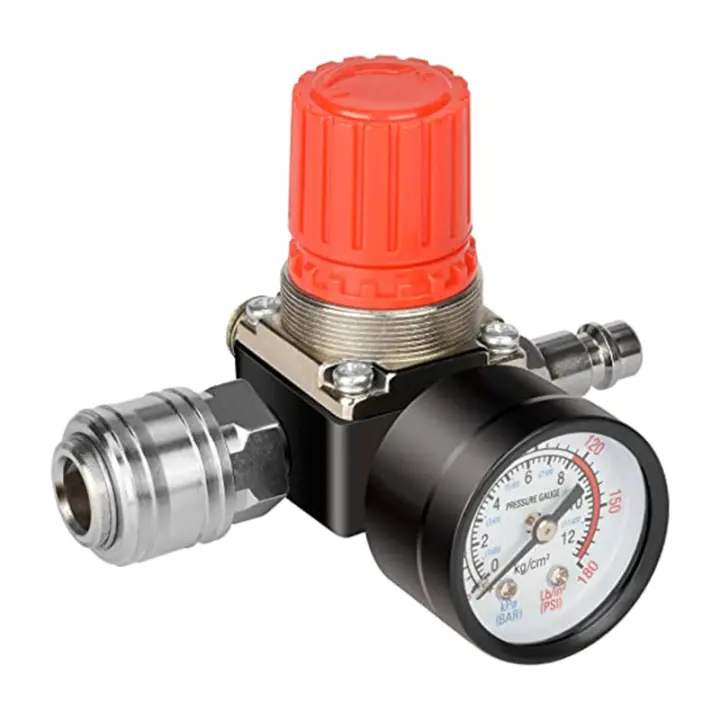 Regulador De Presión Aire Compresor Pneumático 1/4" Thread BSP Conector Reducción Valvula Fittings 4MM 6MM 8MM 10MM 12MM - 1