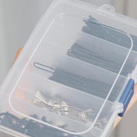 Caja De Almacenamiento Para Joyas Organizador De Perlas Y Contenedores De Bricolaje De Plástico Transparente Con 5/6 Compartimentos - details 8