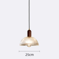 Lámpara Colgante De Vidrio Vintage Moderno Para Restaurante Bar Nordic Retro Madera Decoración Para Comedor Dormitorio Lámpara Pendente - details 1