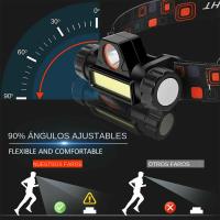 Linterna Frontal COB LED Recargable Con Imán Fuerte Luz Super Brillante Impermeable Para Pesca Al Aire Libre Caza Montañismo - details 2