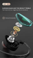 QKZ-auriculares intrauditivos AK9 con cable, audífonos originales de 3,5mm, AUX, HiFi, graves pesados, micrófono, Metal transparente, para música, juegos y deportes - details 4