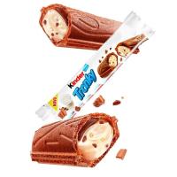 Kinder Tronky - Caja con 48 Kinder Tronky - Rollos de gofres crujientes con relleno cremoso de avellana y chocolate con leche - details 1