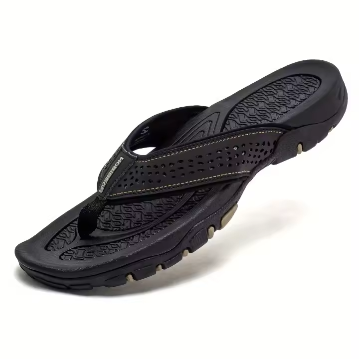 Sandalias De Taconcito Para Hombre Ligera Antideslizante Quick-Drying Para Uso Interior Y Exterior En Verano Confortables Para Playa - 1