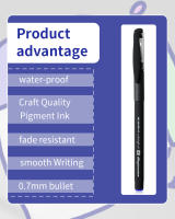 Lápiz De Gel Negro 0.7mm Tapa De Punta Bola Para Firmar Y Escribir 3/6/12 Piezas Alta Calidad Material Plástico Suministros Escolares - details 1