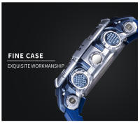 Reloj De Pulsera Deportivo SMAEL Para Hombres Dual Display Resistente Al Agua Cronógrafo Militar Con Pantalla LED Y Luz Retroiluminada - details 12