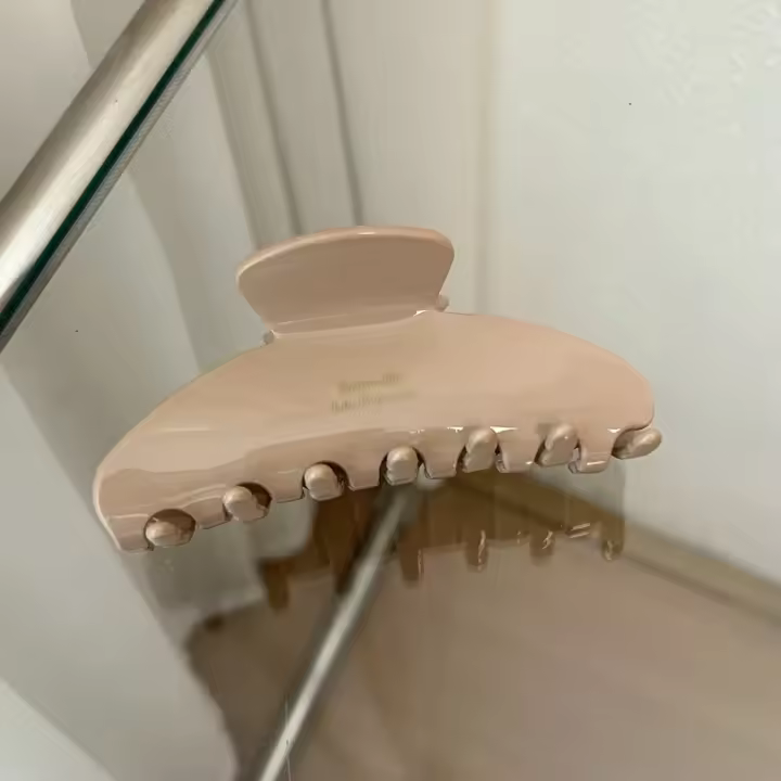 Pinza De Mangle Elegante Francesa Para Mujer Y Niñas Accesorios De Pelo De Moda Grande De Acrílico Decorativos Para Todas Las Estaciones - 1