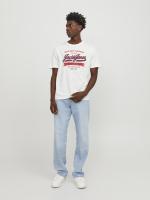 Jack & Jones Jjelogo Tee Ss O-Neck 2 Col Ss24 Sn 12246690 Cloud Dancer Hombre - details 3