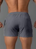 Shorts De Verano Para Deportes De Running Para Hombres Corte Ajustado Tres Puntos Con Bolsillo De Cremallera Rápido Secado Entrenamiento Fitness - details 16