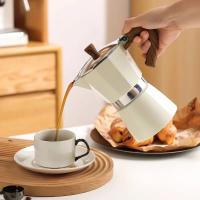 Taza De Espresso Vintage Con Manija De Madera Máquina Eléctrica Moka Italiana Portátil Herramienta De Café Clásica Para Cocina - details 0