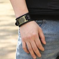 Pulsera Vikinga De Moda Con Encanto De Runas Nórdicas Y Compas Pulsera De Cuero Tejido Para Hombres Joyería De Moda Para Fiesta - details 6
