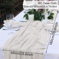 Mantelero De Lino Y Algodón 30x180cm Decoración Bohemia Rustica Para Boda Y Fiesta Hogar Algodón Puro Ligero Y Aireado - details 7