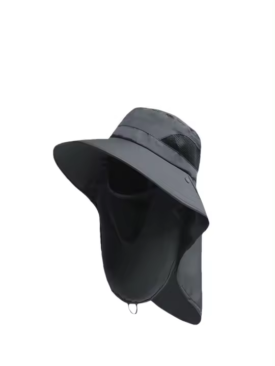 Sombreros De Pescar Al Aire Libre Sombreros De Verano Protección Solar Para Hombres Y Mujeres Viseras De Camping Con Vuelta De Cuello - 1