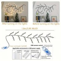 1PC Luz De Ramas De Árbol Con 96 LEDs Para Decoración De Escritorio Pared Fiesta Hogar USB Iluminación Nocturna Con 8 Modos DIY Vine Light - details 2