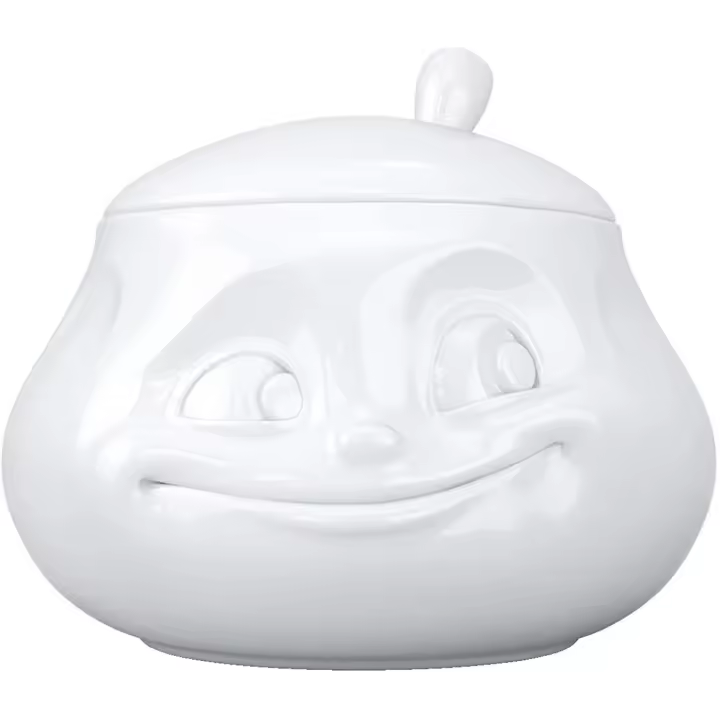 FIFTYEIGHT PRODUCTS Azucarero Cerámica con Caras Felices - Regalo Divertido para Todas las Edades - 1