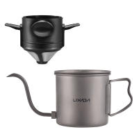 Cafetera De Titanio Para Camping Y Viajes 650ml/550ml/400ml Kettle De Pueyo Para Café Té Agua Con Estilo De Pato Adecuada Para 2 Usuarias - details 9