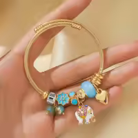 Pulsera De Moda Para Mujer Con Elementos De Elefante Y Amor Perlas Estilo Hip Hop Rock Para Fiestas Viajes Bodas Regalo - details 0