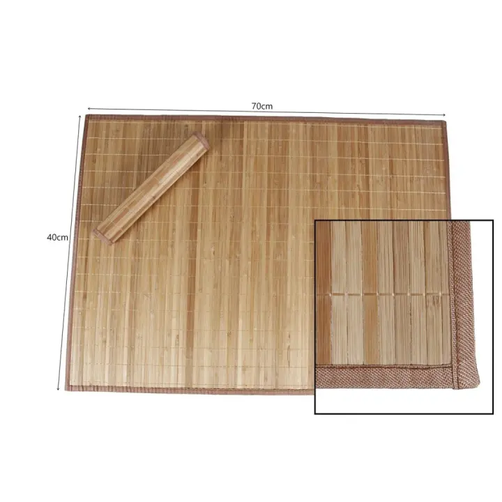 Maxia Market - Alfombra De Bambú Antideslizante y Resistente Decoración del Hogar - Ideal para Salón, Comedor o Recibidor - Color Natural - 1