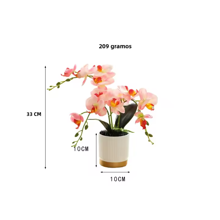 Arreglo De Flores Artificiales En Maceta Orquídea Falsa Phalaenopsis Para Cocina Año Nuevo Dormitorio Regalo De Casa Sala De Estar - 1