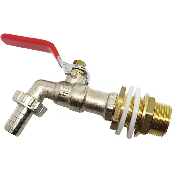 Tanque de Grifo 1000L, Adaptador de Tanque de Grifo de colector de Agua de La Gota Grifo de 1/2 "(13mm), Adaptador de Tanque de Drenaje Ibc para Grifo, grifo de latón para Ibc (1PCS) - 1