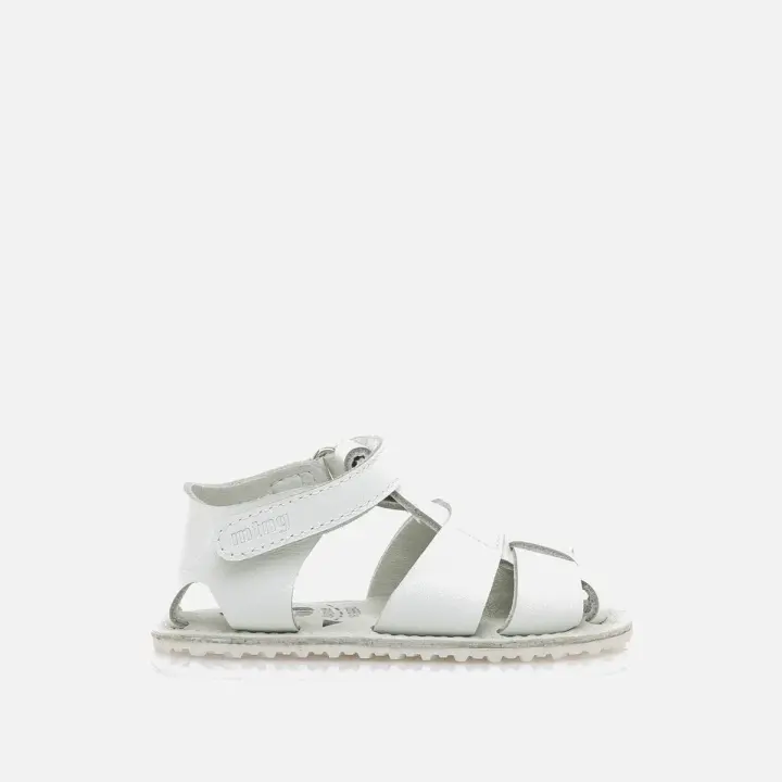 Sandalias Cangrejeras Bebé Respetuosas Mustang Napa blanco - 1