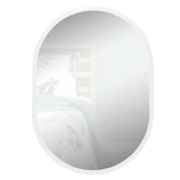Espejo Ovalado de Pared Fabricado en España - Moldura 2.5 cm - Acabado Artesanal - Color Blanco Lacado - details 2