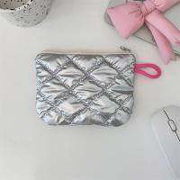 Bolso De Mano En Miniatura De Plástico PU Con Cierre De Cremallera Estilo Fashion Para Mujer Geométrico Para Almacenar Monedas Maquillaje Llaveros Labiales Cable De Auriculares Y Datos - details 12