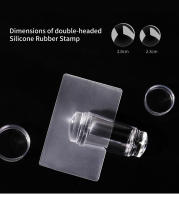 Kit De Estampado De Uñas LULAA Con Doble Cabeza Y Desbasteador Herramientas De Manicura Accesorios Para Uñas Silicona Transparente - details 3