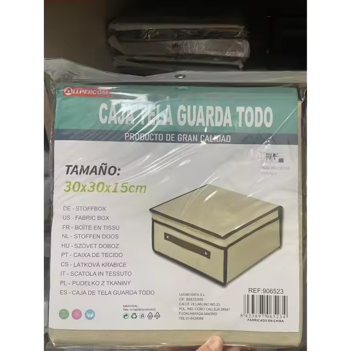 Cajas de Almacenamiento Allpercom: Tela Resistente, Variedad de Tamaños (30x30x15cm, 45x30x20cm y 43x30x30cm), Fáciles de Limpiar, Antipolvo, Respirables y Plegables - 1