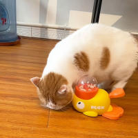 Dispensador De Alimentos En Forma De Pato Amarillo Interactivo Para Gatos Juguete De Entretención Para Perros Durable De Plástico Rompe Monotonía Y Aumenta El Uso De La Cabeza - details 2