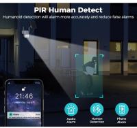 Hiseeu WTD714 4MP Cámara de seguridad inalámbrica con panel solar, resolución HD 2K, detección de movimiento PIR, audio bidireccional, visión nocturna, WiFi de 2.4GHz, giro de 355° y inclinación de 90°, resistente al agua IP66 - details 2