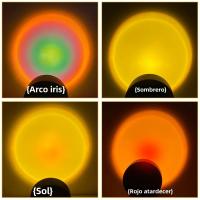 Lámpara De Puesta De Sol USB Proyector De Ambiente Para Decoración De Habitaciones Y Salones Luz Nocturna Para Bar Y Fotografía - details 5