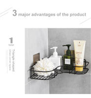 Rack De Acero Para Cocina Y Baño Resistente Almacenamiento En Esquina Durable Estructura Triangular Para Organizar Espacio - details 0
