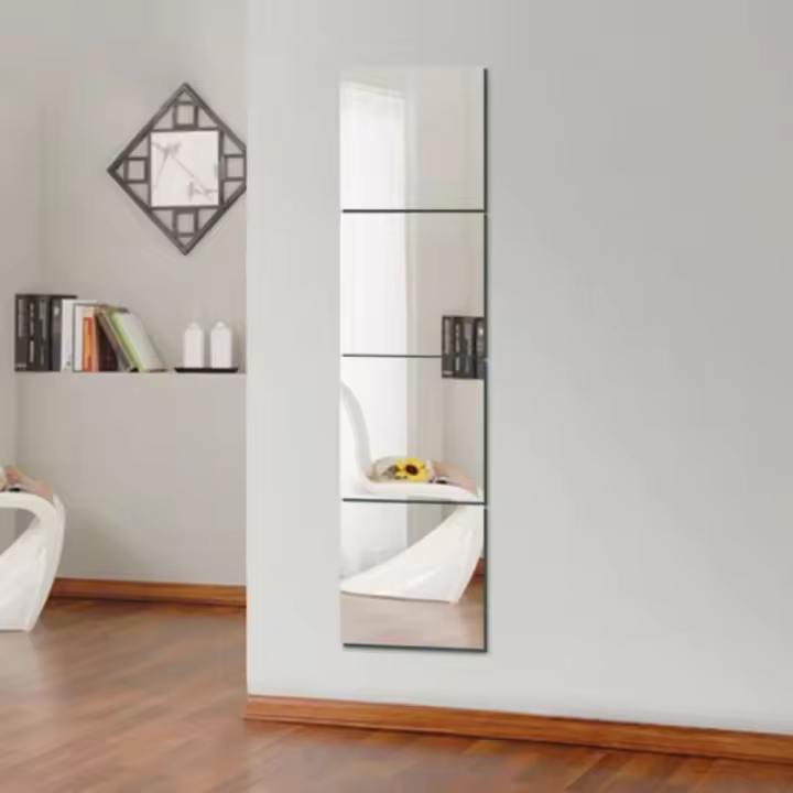 Pegatinas De Espejo 3D Autoadhesivas Acrílicas Para Decoración De Pared Moderna Flexible Y Gruesa Para Puerta Armario Baño Hogar - 1