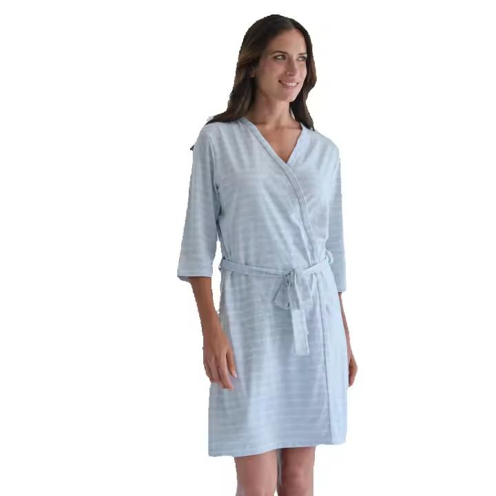 Massana Bata Mujer Verano 246213 Gris - Primavera-Verano - Punto de Algodón - Azul Marino - Blonda - 1