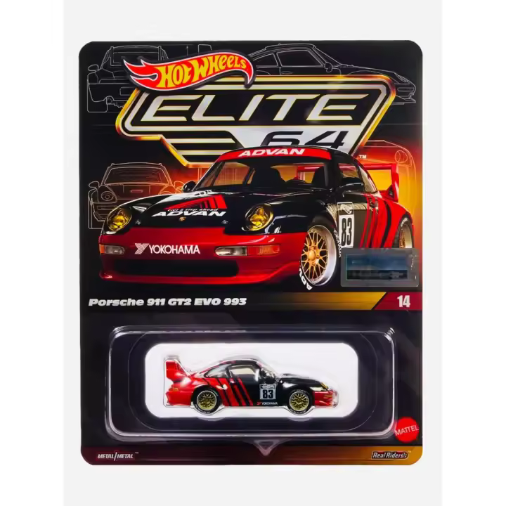 Hot Wheels Elite 64 Porsche 911 GT2 EVO 993 - 1