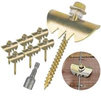 Bapas antideslizante, 50Pack galvanizado cerca de alambre sujetos para Madera Blanda, Re - details 1