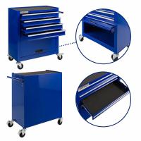 AREBOS Carro de Taller Carro de Herramientas 4 Cajones + Compartimento Grande Azul - details 18
