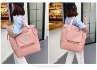 Bolsa de viaje para mujer, bolsa de hombro deportiva con separación húmeda y seca, bolsa de almacenamiento plegable, bolsa de fitness, bolsa de equipaje impermeable para hombre - details 7