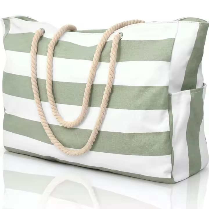 Bolso de Playa para Mujer-Tote large, resistant to the Agua y a la arena, with Cremallera, apto para use en la pool - 1