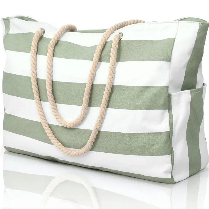 Bolso de Playa para Mujer-Tote large, resistant to the Agua y a la arena, with Cremallera, apto para use en la pool - 1