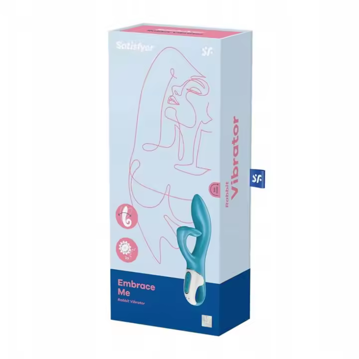 SATISFYER EMBRACE ME VIBRADOR DE CONEJO TURQUESA - 1