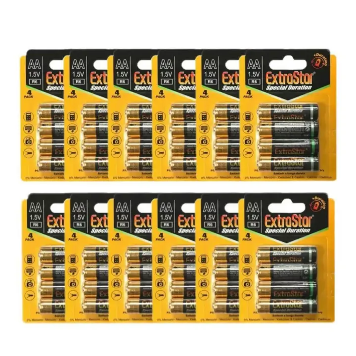 Pilas de Carbon AA-AAA,Batería de Carbón 1.5V,Pack de 48 Pilas,Duración y Rendimiento Prolongado para Dispositivos de Uso Diario - 1