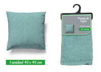 VALENTIA HOME Pack Funda de cojín con cremallera modelo BALEAR Pack 2/4/6 unidades - Variedad de colores, tamaños 45x45cm y 50x50cm, tejido loneta - Comodidad y estilo para tu hogar - details 1