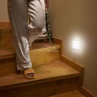 Lámpara Nocturna LED Controlada Por Movimiento Sensor Humano Batería Operada Para Cama WC Pasillo Camino Luz De Habitación - details 4