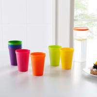 Arco Iris 7 Unidades de plástico conjunto reusable Agua Taza picnic Viajes Fashion Fun portátilArco Iris traje Taza Fiesta Niños Bebida Taza - details 1
