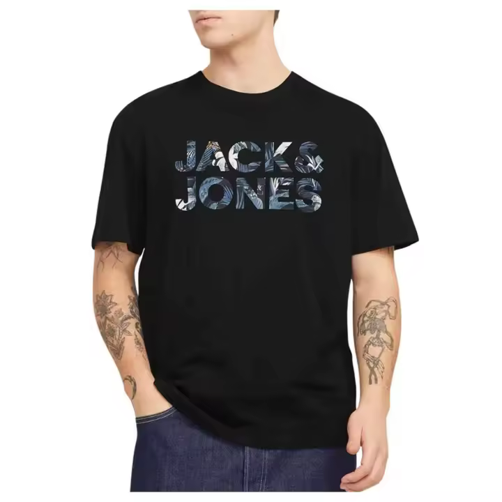 Camiseta de Manga Corta Jack&Jones  para hombre en color negro - 1