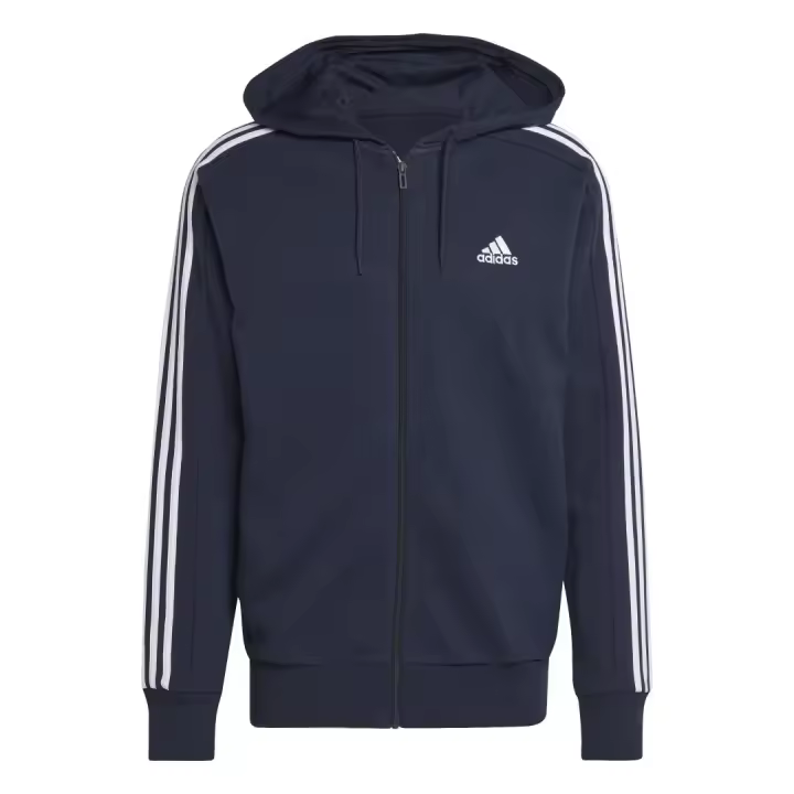 Adidas Essentials French Terry 3 Azul Chaqueta con Capucha Deporte Hombre - Cómoda y Moderna - 1