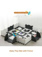 Alfombra De Juego Para Bebés Con Valla EVA Espuma Alfombra De Piso Gruesa Para Niños Juguetes Educativos Tablero De Actividades Color Aleatorio - details 1